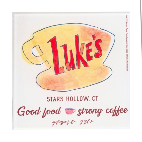 Luke's Diner Gilmore Girls Glass Coasters Set of 4 - Picture 2 of 6